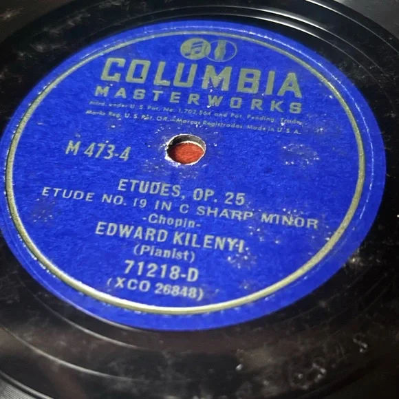 Edward Kilenyi performing Chopin's Études, Op. 25. Columbia Records